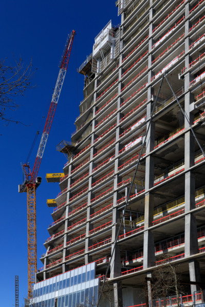 Paris, chantier de la Tour Triangle