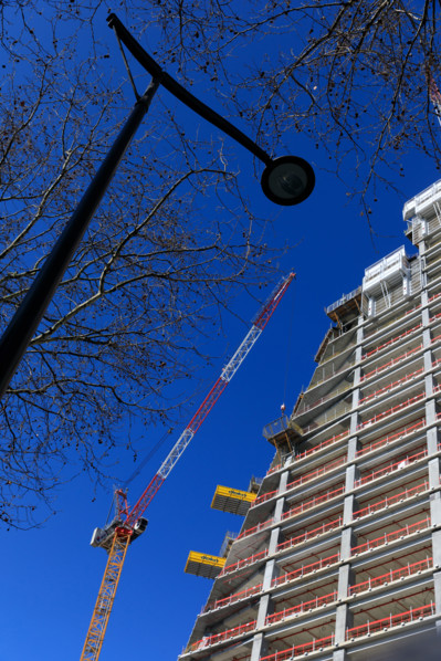 Paris, chantier de la Tour Triangle