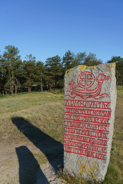 france, region Normandie, Manche, cotentin, Agon coutainville, pointe d'Agon, monument viking