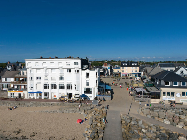 france, region Normandie, Manche, cotentin, Agon coutainville,  plage, promenade de Jersey,