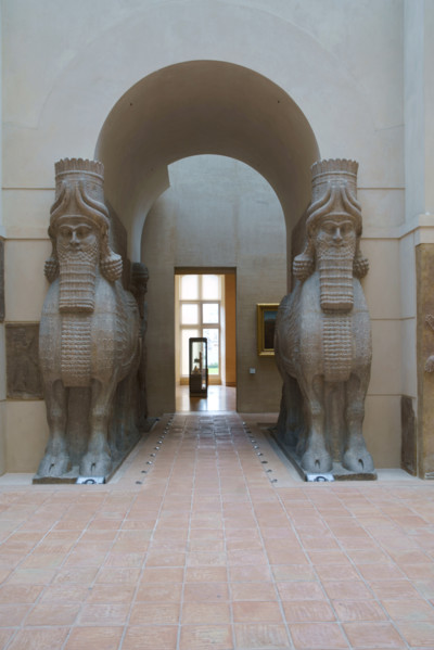 Paris, Musée du Louvre, gardiens de portes du palais de Sargon II
