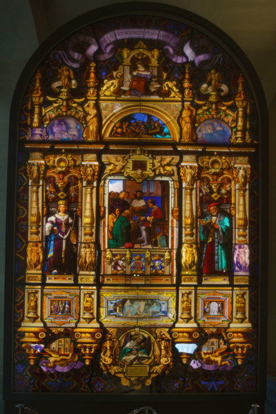 Paris, Musée du Louvre, Vitrail des inventions et découvertes de la Renaissance