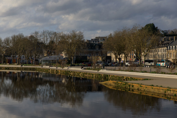 FRance, région Bretagne, Côtes d'Armor, lannion, quai d aiguillon, le Leguer