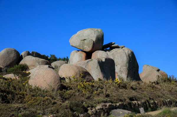 france, région Bretagne, Côtes d'Armor, côte de granit rose, Ploumanac'h, les rochers