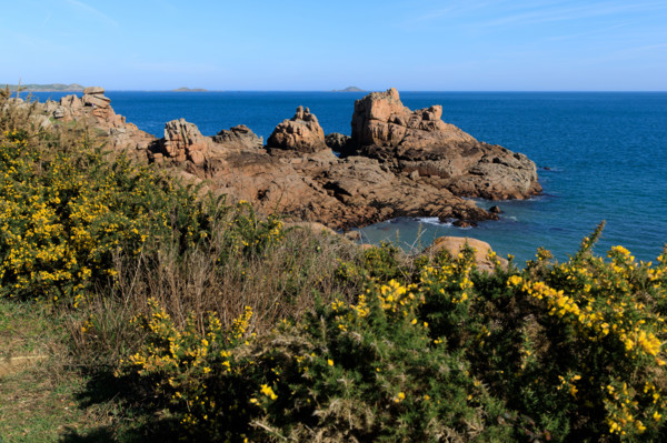 france, région Bretagne, Côtes d'Armor, côte de granit rose, Ploumanac'h, les rochers