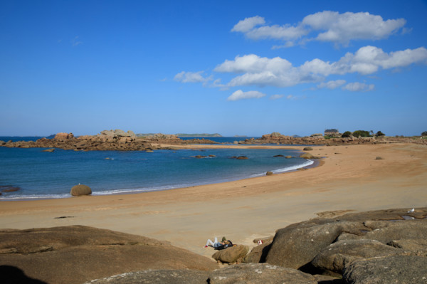 france, région Bretagne, Côtes d'Armor, côte de granit rose, Trégastel,, presqu'ile Renote,