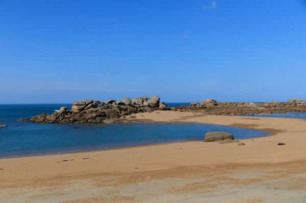 france, région Bretagne, Côtes d'Armor, côte de granit rose, Trégastel,, presqu'ile Renote,