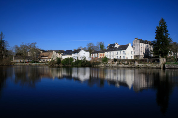 FRance, région Bretagne, Finistère, Huelgoat, les rochers, cahos de huelgoat, lac