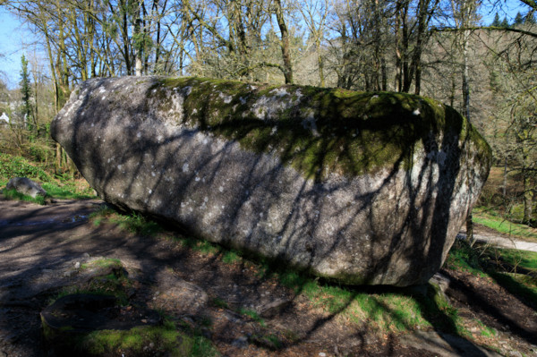 FRance, région Bretagne, Finistère, Huelgoat, les rochers, cahos de huelgoat, la roche tremblante,