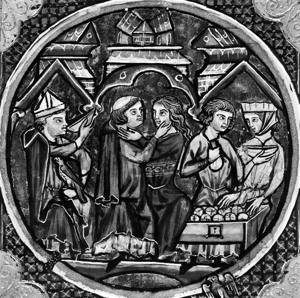 Moralized bible Certain priests carried out a life of debauchery -