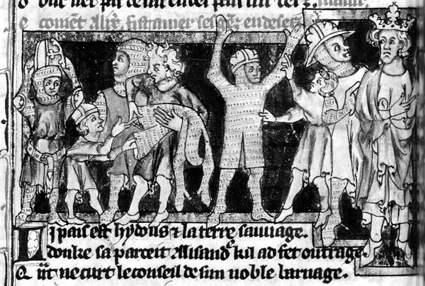 Habillement des chevaliers - Roman de toute la chevalerie (détail)