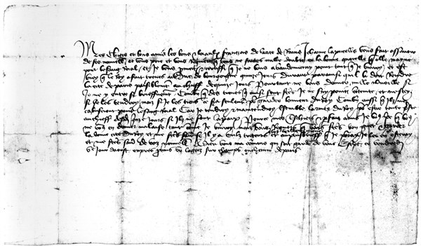 Lettre de Jeanne d'Arc à la ville de Reims -