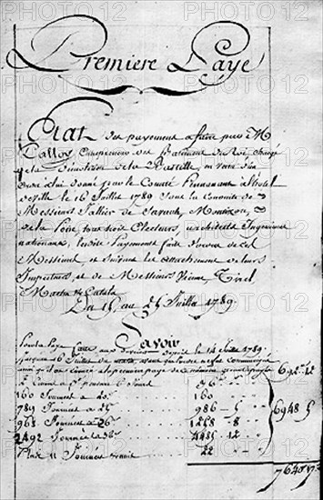 First pay of the workmen