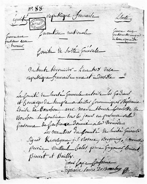 Authorisation to communicate for Stephanie Lousie of Borbon