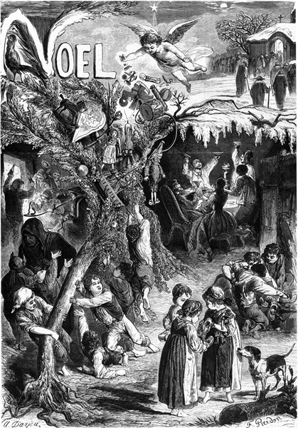 Noël - Dessin du XIXe -