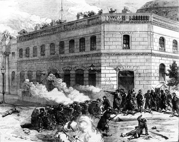 The Commune defense of the Elysium by the insurrectionists 1871