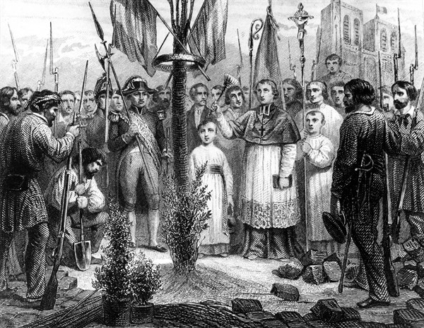 After the revolution of 1848 One plants the trees of freedom -