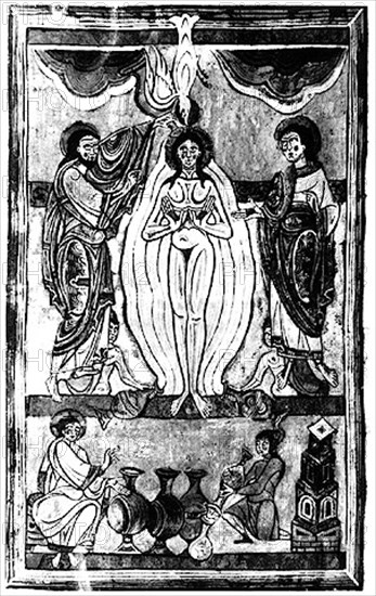 Evocation of the Trinity in the scene of the Baptism of Christ