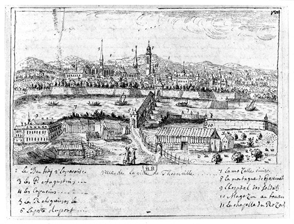 Sight of the town of Thionville