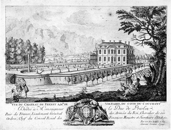 The castle of Ferney where Voltaire of 1758 to 1778 lived.