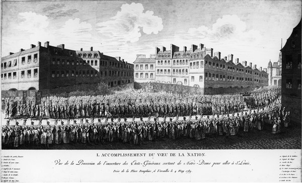 Place Dauphine, à Versailles, le 4 mai 1789.