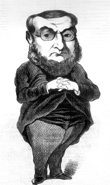 Caricature de l'écrivain français Athanase Coquerel
