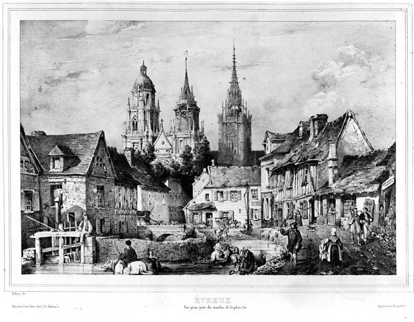 Evreux, département de l'Eure, dans la vallée de l'Iton.