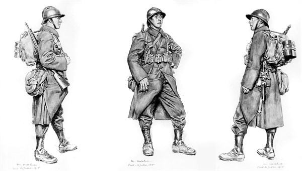 Soldats français de la première guerre mondiale