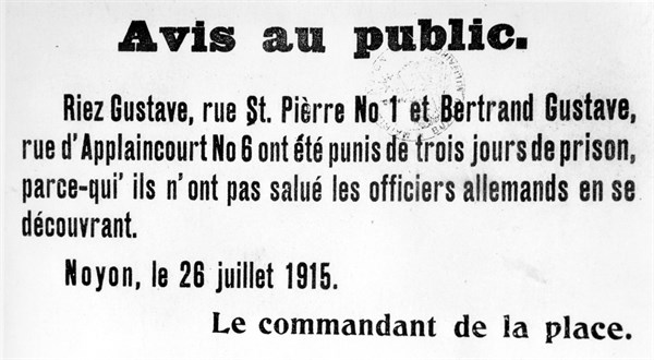World War I. Post posed on the walls of Boundary-line
