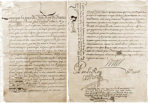 Fontainebleau : Révocation de l'Edit de Nantes, 1685