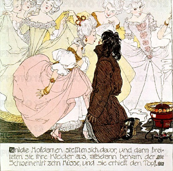 Les contes d'Andersen. Dit " Princessin und der schweinehirt ".