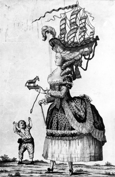Le négligé galant orné de la coiffure