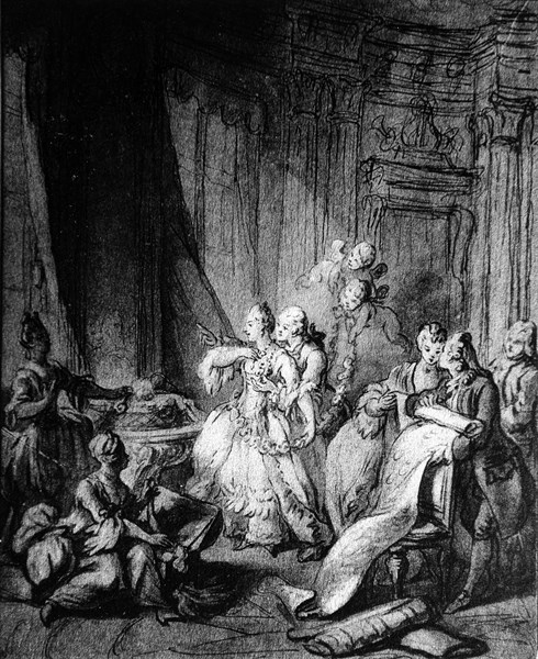 Time Louis XV. Toilet of a bride.