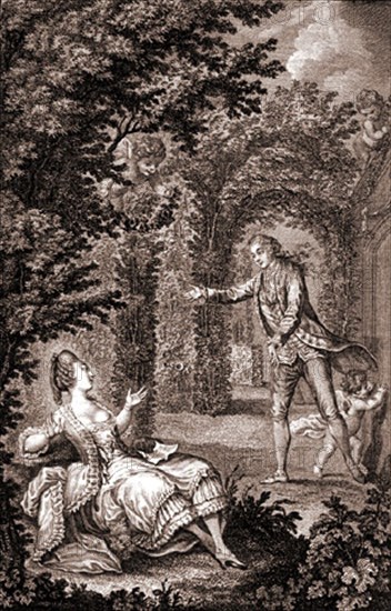 Vie galante. Rendez-vous dans un jardin.