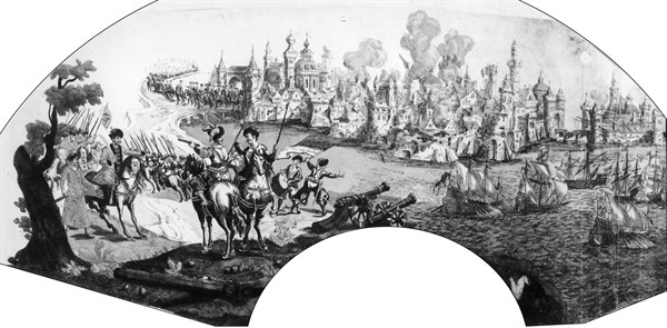 1734.  Catch of Dantzig and escape from king Stanilas.