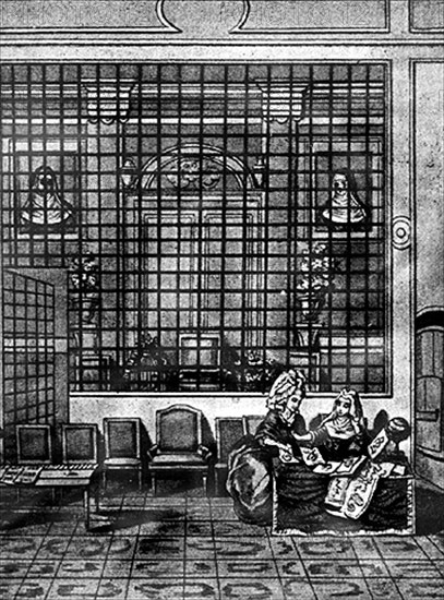 The parlour of a convent