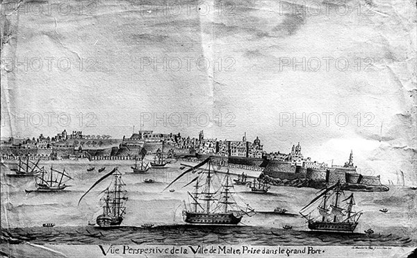 Port et ville de Malte.