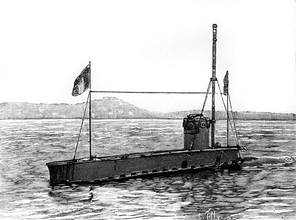 The " Gymnote " of Dupuy de Lôme (1816-1885).