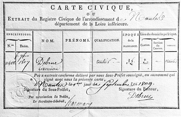 First Empire.  Civic chart.