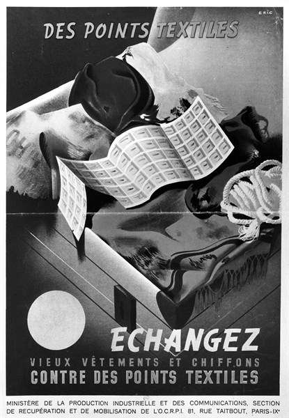 France under the Occupation.  Recovery of old fabrics.