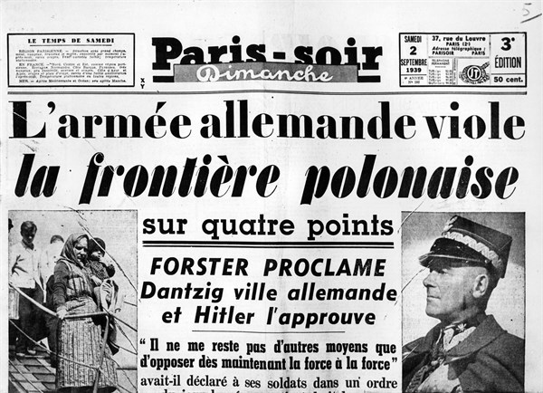 The Polish border violated by the Germans.  September 2, 1939