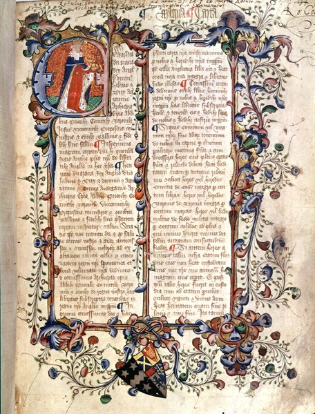 Edouard III donnant la Grande Charte.