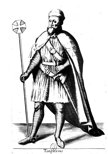Gravure représentant un templier