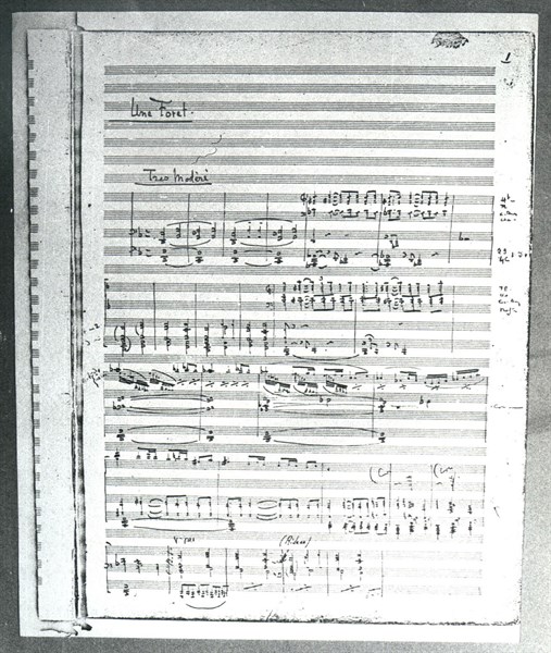 Page de partition de Pelléas et Mélisande pour Lily Texier