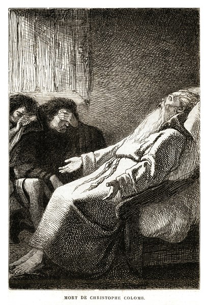 The death of Christopher Colombus.