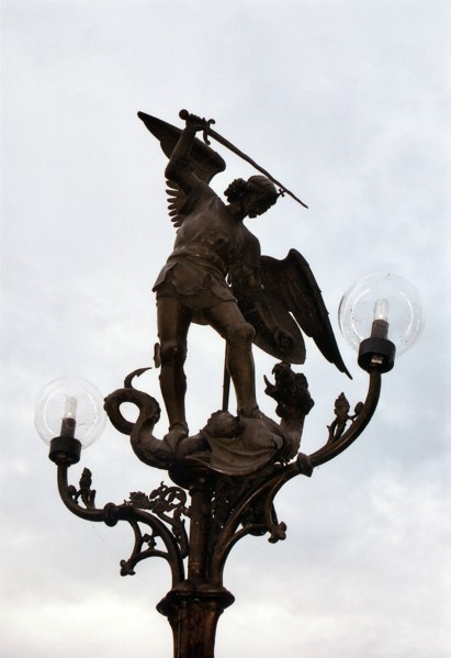 Saint-Michael slaying the dragon.