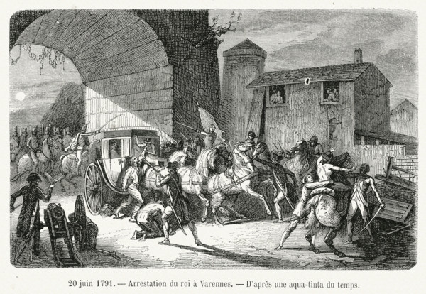Arrestation du roi à Varennes.