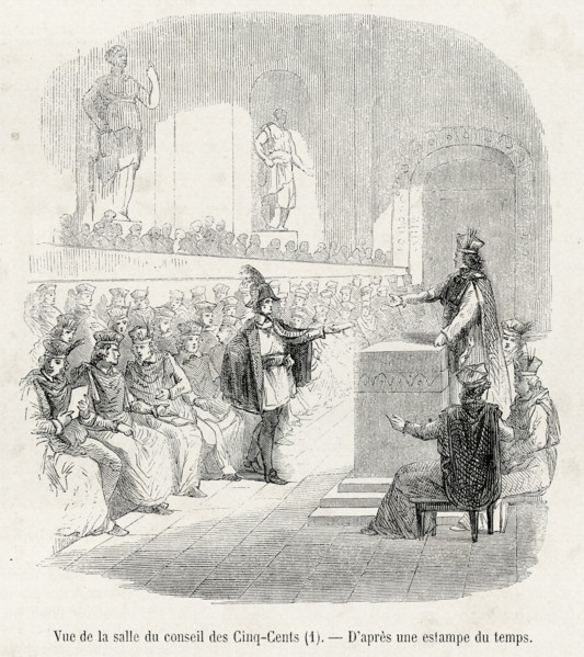 View of the room of the Council of Five Hundred.