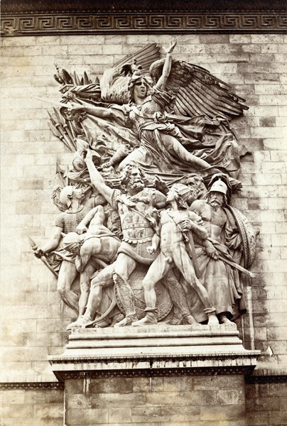 The Arc de Triomphe in Paris.