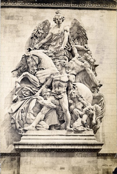 The Arc de Triomphe in Paris.
